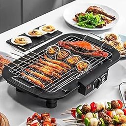Electric barbecue grill, Kresal non-stick barbecue machine 5-level adjustable 2000W household electric barbecue grill camping-cooking and barbecue grill-indoor barbecue grill-easy to clean-picture-6