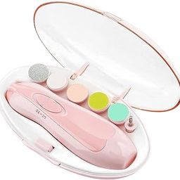 Feinerman Baby Nail Trimmer Electric - Safe Baby Nail File with Light, 6 Grinding Pads, Newborn Infant Toddler Nail Clippers, Kids Nail Care Trim Set (Pink)-image-31