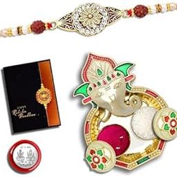 Oblivion Pooja Thali Gift Set for Brother – Rakhi for Brother Set of 1, Silver Color Pooja Coin & Greeting Card, Gift for Bhai, Bhabhi & Kids, Traditional Raksha Bandhan Celebration Combo Kit 2025-image-91