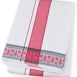 ramraj cotton Men Cotton Fancy Border Panchakacham with Angavasthram-picture-45