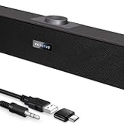 EL003 6W USB-Powered Black Computer Speakers, Sound Bar Style, Stereo, 2.1 Channels, 5" Woofer & Tweeter, 3.5mm Audio Input, 51.2" Cable, 6-Month Warranty-10