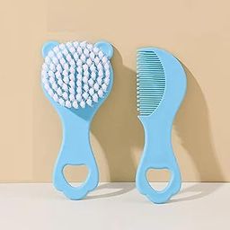 Joy Buzz Baby Brush and Comb Set, Newborn Essentials Set with Baby Comb and Soft Bristle Hair Brush for Your Toddler’s Scalp, (Blue)-12