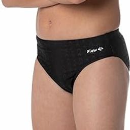 Flow Swim Briefs – Boys Brief Style Swimsuit Sizes 21 to 32 in Black, Navy, and Blue (Black, 28 (27" - 28" Waist))-image-39