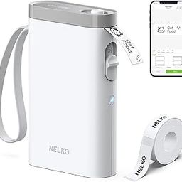 Nelko Bluetooth P21 Self-Adhesive Label Printer, Portable Wireless Mini Labelling Device for iOS Android, Home, Office - White-image-80