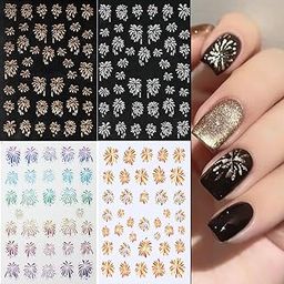 S.A.V.I 4 Pcs 3D Laser Fireworks Nail Stickers – Colorful Flame Nail Art Stickers, Self-Adhesive & Long-Lasting – Easy to Apply & Remove – Salon Quality DIY Decoration for All Occasions-picture-54