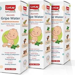 LuvLap Naturals 100% Ayurvedic Gripe Water 200ml (Pack of 3), formulated with Saunf, Pudina, Sowa & Ajwain-image-93