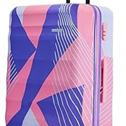 Chicago Hard-Sided Polycarbonate Printed 8 Wheels Double Spinner Check-in Luggage Pink Grey 28 inch | 75cm Trolley Bag Suitcase,Large-image-49