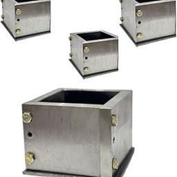 (Pack of 4) Sun Instruments Zinc Cube Moulds 2.78" x 2.78" x 2.78" for Concrete Testing-25