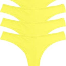 Women's Seamless No Show Thong Panties Comfortable Breathable Pack of 4 Underwear-image-5
