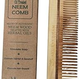 AYURVEDNAM Premium Dual-Side Neem Wood Comb for Men & Women – Handcrafted Lily Design, Natural Anti-Dandruff Hair Comb for Scalp Health & Frizz Control – Eco-Friendly Wooden Comb for All Hair Types-image-21