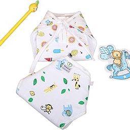SMILE BABY Washable & Reusable Cloth Langot | Soft, Skin-Friendly & Adjustable for Newborns to Toddlers | Leak-Proof Protection | Breathable Fabric | Ideal for Daily Comfort & Hygiene-(Set Of 2)-32