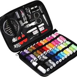TASMAX Sewing Kit Box for Home Use with Needle and Thread Box Set for Sewing Machine 130 pcs Stitching kit Contains Thread of 100m Mending Sewing kit for Home Tailoring Scissors Thimble Tape Measure-18