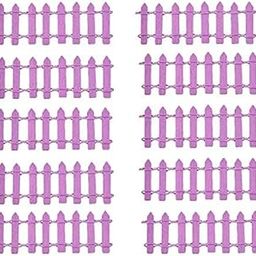 BHOOLU&GOOLU Fence Miniatures for Fairy Garden, Violet - 10 Pieces/Set-18