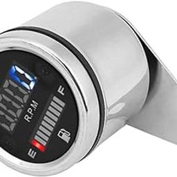 LYLA 12V Motorcycle LED Digital Tachometer with Fuel Oil Level Gauge Meter-1