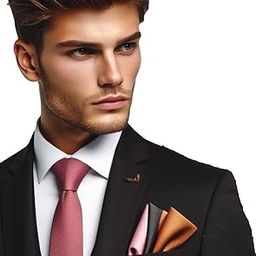 Vanilla Scarf Satin Pocket Square for Men Combo (Pack of 7) Gold, Pink, Black, White, Grey, Peach-image-83