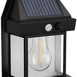 Generic Solar Wall Lights Outdoor, Wireless Dusk to Dawn Porch Lights Fixture, Solar Wall Lantern with 3 Modes & Motion Sensor, Waterproof Exterior Lighting with Clear Panel for Entryway Outdoor-89