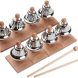 8 Notes Diatonic Hand Bells Education Percussion Instrument Pine Wood | Educational | Music & Art-image-40