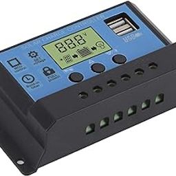 Solar Charge Controller, Solar Panel Regulator PWM Solar Panel Charge Controller, for Automotive Car Commercial Household Home Industrial (C(30A))-image-20
