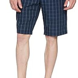 9005 Men's Super Combed Mercerized Cotton Woven Fabric Regular Fit Checkered Bermuda with Side Pockets_Navy_L-15
