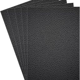 Leather-Fabric Applique Patch, Self Adhesive Black Repair Sheet- Reupholster Leather Patches for Furniture/Couch/Chairs/Car-Seat| (4 x 8 Inch, 5 Piece)-picture-32