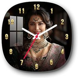 Customized/Personalized Premium Acrylic Analog Wall Clock with Photo for Birthday, for Your Love Ones [12 Inch X 12 Inch]-28