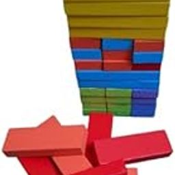 7Seas Divas Blue Bells Toys Wooden Coloured Building Sticks, Educational Stacking Game-image-56