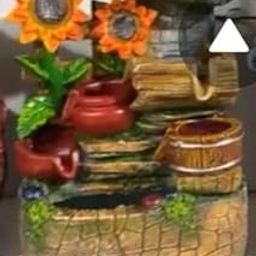 CHRONIKLE Polyresin Sunflower Design Tabletop 4 Steps Indoor Water Fountain for Home Decor with LED Light, Speed Controller Pump & Crystal Ball (Size: 15 x 18 x 28CM |Color: Multi | Weight: 920 Gram)-image-90
