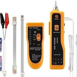XIKKART Lan Tester with Wire Tracker, Wire Tester and Tracker, Cable Tracker, RJ11 RJ45 Line Finder Cable Tester for Network LAN Ethernet Cable Collation, Phone Telephone Line Test Wire Tracer-15