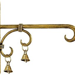 Rustic Sturdy Plant Wall Hanger | Garden Bracket Hook for Flower Basket - Pack of 1 [ Gold Brass Finish ]-41