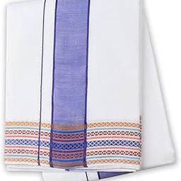 Men Cotton Fancy Border Panchakacham with Angavasthram-95