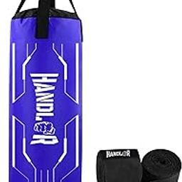 Handler Synthetic Leather Unfilled Punching Bag for Boxing, MMA & Home Training – Heavy Duty Hanging Bag for Adults & Kids, Kickboxing, Karate, Taekwondo (3,4,5 ft) (Blue, 4 Feet (48 Inches))-image-38