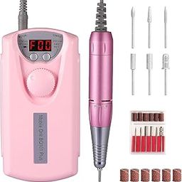 Rechargeable 30000 RPM, Portable Electric Nail Drill Professional Efile Nail Drill Kit for Acrylic, for Remove Gel Polish Nail for Salon Use or Home DIY (101)-image-30