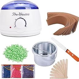 LRHAK Waxing Heater Wax Heater Waxing Combo Mchine, Professional Hot Wax Warmer Waxing Automatic ,100 gm Beans Hair Removal Waxcombo Kit Women All Skin Types Hands, Legs, Underarms, Bikini, Intimate Area Wax for Women (Wax, Waxing kit)-image-99