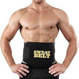 Sweat Belt Men Black Waist Trimmer Sweat Slim Body Shaper Belt (X - Large)-image-55
