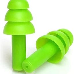 Earplugs for Sleeping Noise Cancelling, Reusable Ear Plugs– Super Soft, Silicone Ear Plug, Swimming, Snoring, Concerts, Work, Noisy Places (1 Pair) (Green)-12