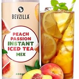 Bevzilla Peach Passion Instant Iced Tea Mix - 400 Grams | Perfect For Summers| Refreshing| Instant-image-31