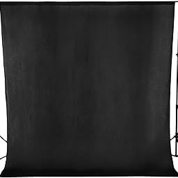 Hanumex® Professional 8 x10.5 Ft Black Screen Backdrop – Large Non-Reflective Photography Background for Studio, Photoshoots, Video Recording, Live Streaming, Gaming & Virtual Meetings-picture-23
