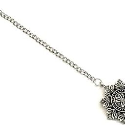 Silver Plated Maang Tikka Forehead Ethnic Bridal Eid for Women and Girls-image-98