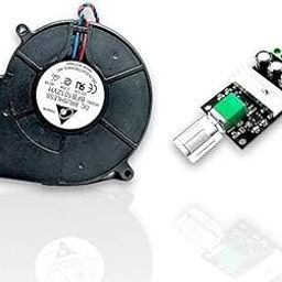 ESHMEET Lighting Hub 97mm x 33mm BBQ Blower Fan 12V-2.70A with Speed Controller PWM Centrifugal, for Outdoor Barbecues, Cooking, Wood Stove-68