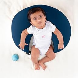 Wakefit Nursing Pillow for Breastfeeding & Baby Care | 5 in 1 Feeding Pillow with 100% Cotton Removable Cover | Super Soft & Machine Washable | Navy-14