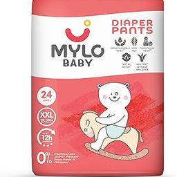 Mylo Baby Diaper Pants (XXL) Size 15-25 kgs (24 count) Leak Proof | Lightweight | Rash Free | 12 Hours Protection | ADL Technology | with Aloe Vera Lotion-image-5