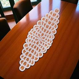 RTFACTS Gold & Ivory with Pearl Beaded Table Runner – Handmade – 36x13 inch – Dining Table Decor-image-15