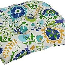 Blazing Needles Outdoor Rounded Back Chair Cushion, 19" x 19", Sahalie Opal-image-2