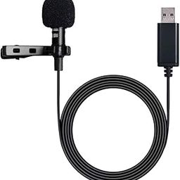 USB Microphone Lavalier Lapel Clip on Mic with 6.56ft Cable for Laptop, Computer, PC, Streaming Conferencing,Interviews, Online Singing, Skype, MSN, Audio Video Recording-27