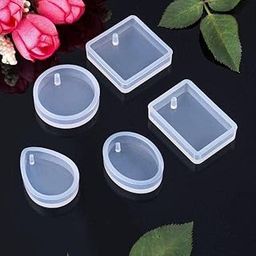 Ditya Crafts® Jewelry Casting Molds - 5 Styles Pendant Resin Moulds With Hanging Hole for Jewelry, Keychain, Pendant, DIY Crafts Making-image-97