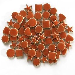 Sai Mosaic Art Ceramic 15mm Mixed Shape Orange-image-81