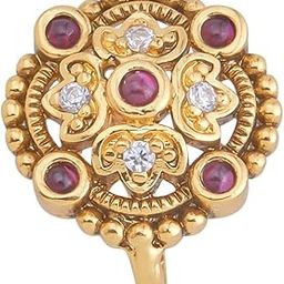 Ruby Gold Plated Ethnic Antique Nath - 407473-13