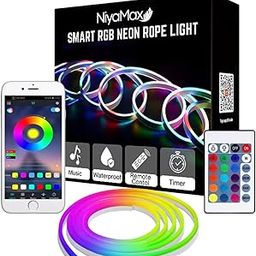 NIYAMAX 5 Meter Smart Neon Strip Lights | Neon Rope Lights | RGB LED Strip Lights | App Control Smart Neon Strip Lights | Music Sync RGB Lights | Multicolor LED Lights-36