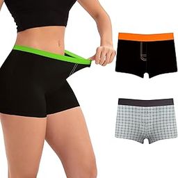 Women's Long Leg Full Coverage Boyshort Underwear Cotton Bloomer Briefs Hipster Under Dress Under Skirt Boy Leg Panties Combo Pack Multicolor-image-27