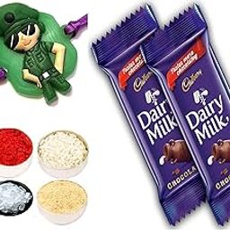 Little Singham Police Rakhi for Kids Brother with 2 Dairy Milk Chocolates, Tikka with Personal Message & Roli Chandan Chawal Mishri Pack for Little Small Bhai Bhaiya-image-51